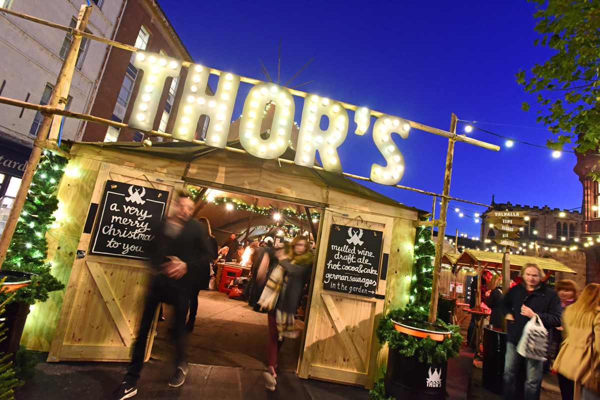 Le chalet Thor's au marché de Noël de York © Visit York