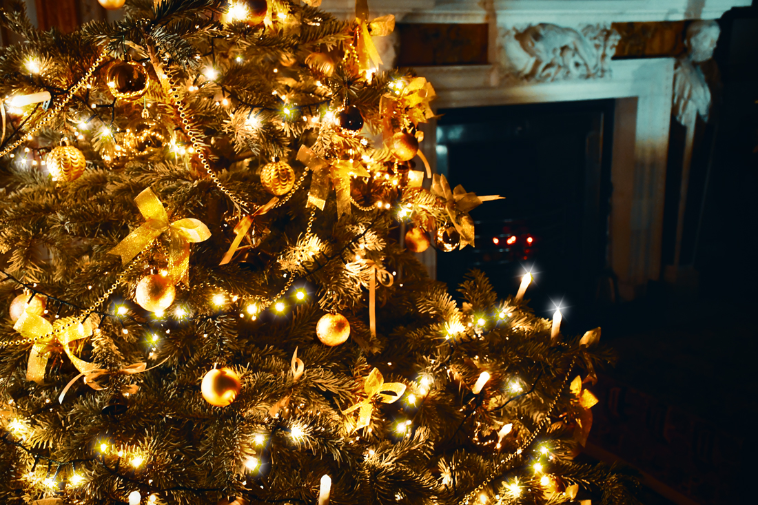 Le sapin de Noël dans le salon d'Uppark House © French Moments