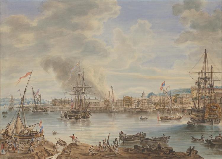 La Medway en 1790 (Domaine public via Wikimedia Commons)