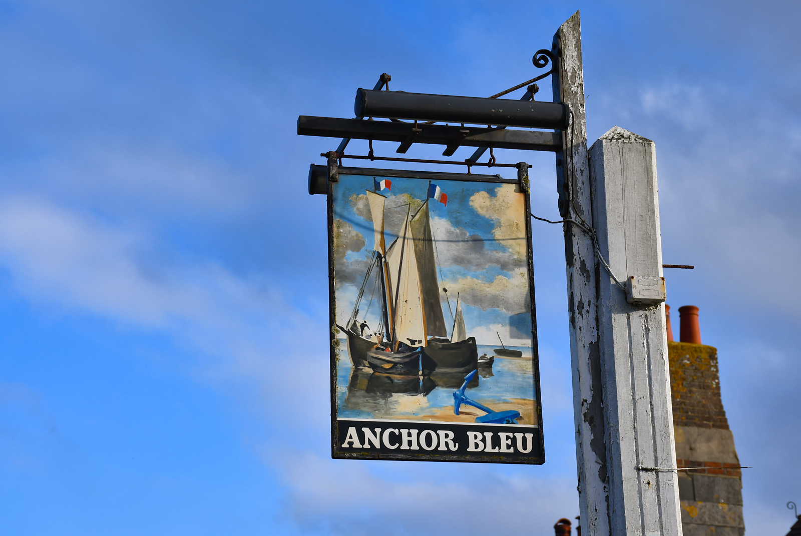 L'enseigne du pub The Anchor Bleu © French Moments