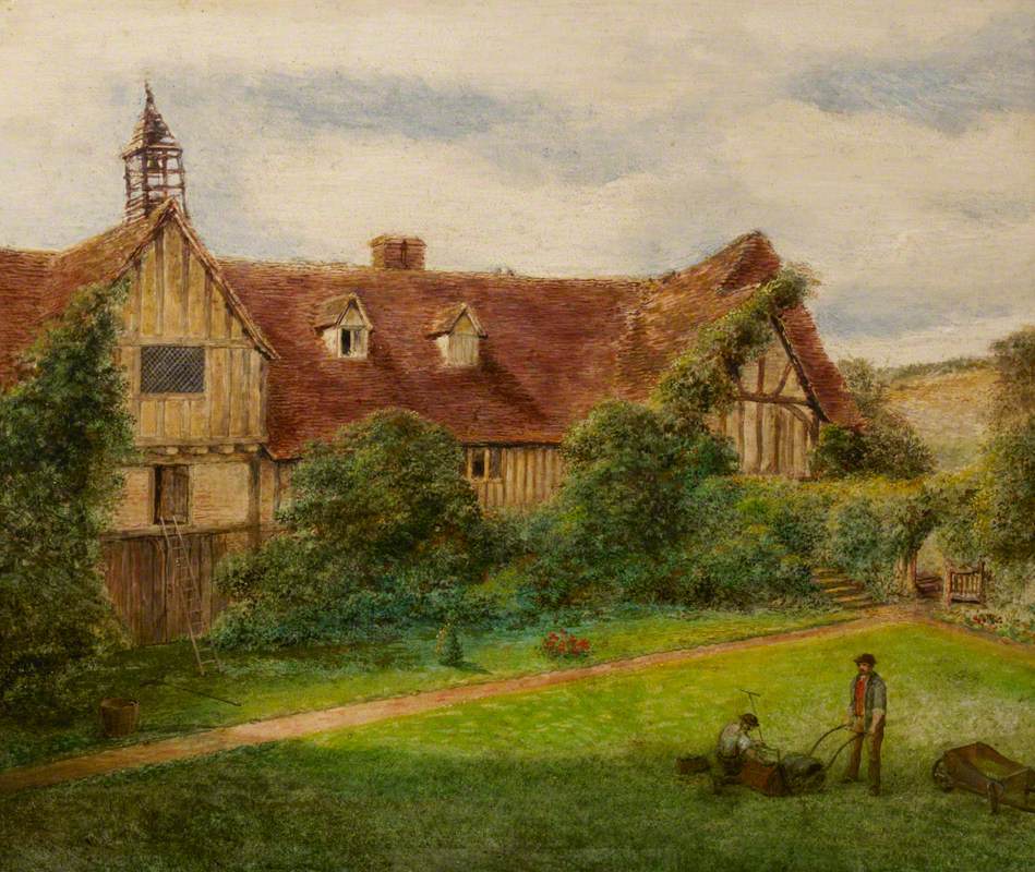 Ightham Mote in 1860 by James Nasmyth