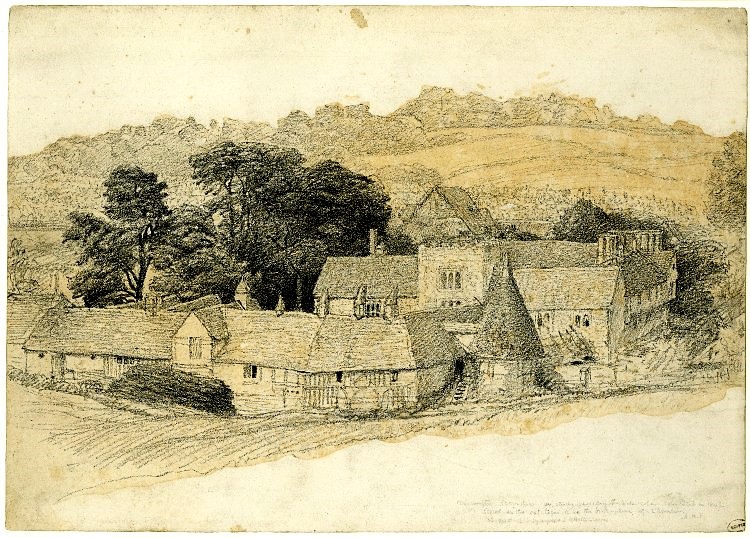 Ightham Mote en 1828 d'après une peinture de Palmer