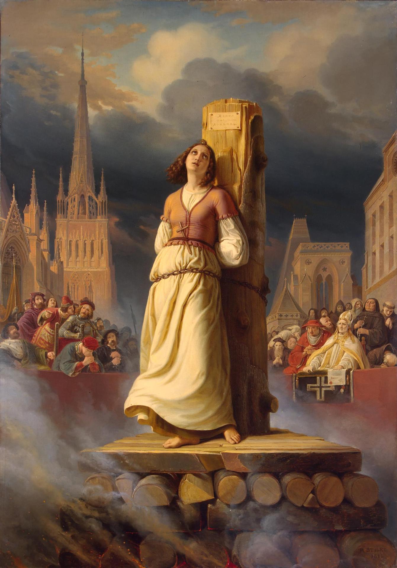 Jeanne d'Arc sur le bûcher à Rouen