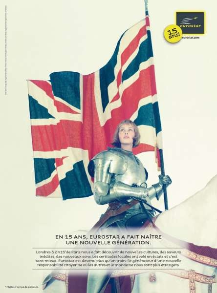 Jeanne d'Arc en Angleterre (affiche publicitaire pour eurostar - 2011)