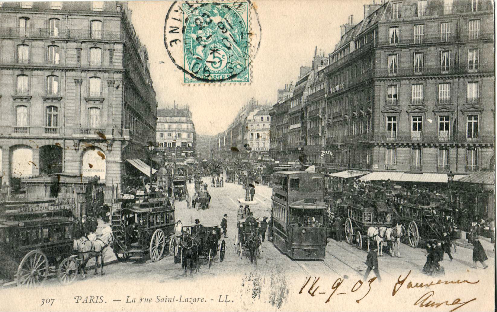 Compagnie Générale des Omnibus Rue Saint Lazare