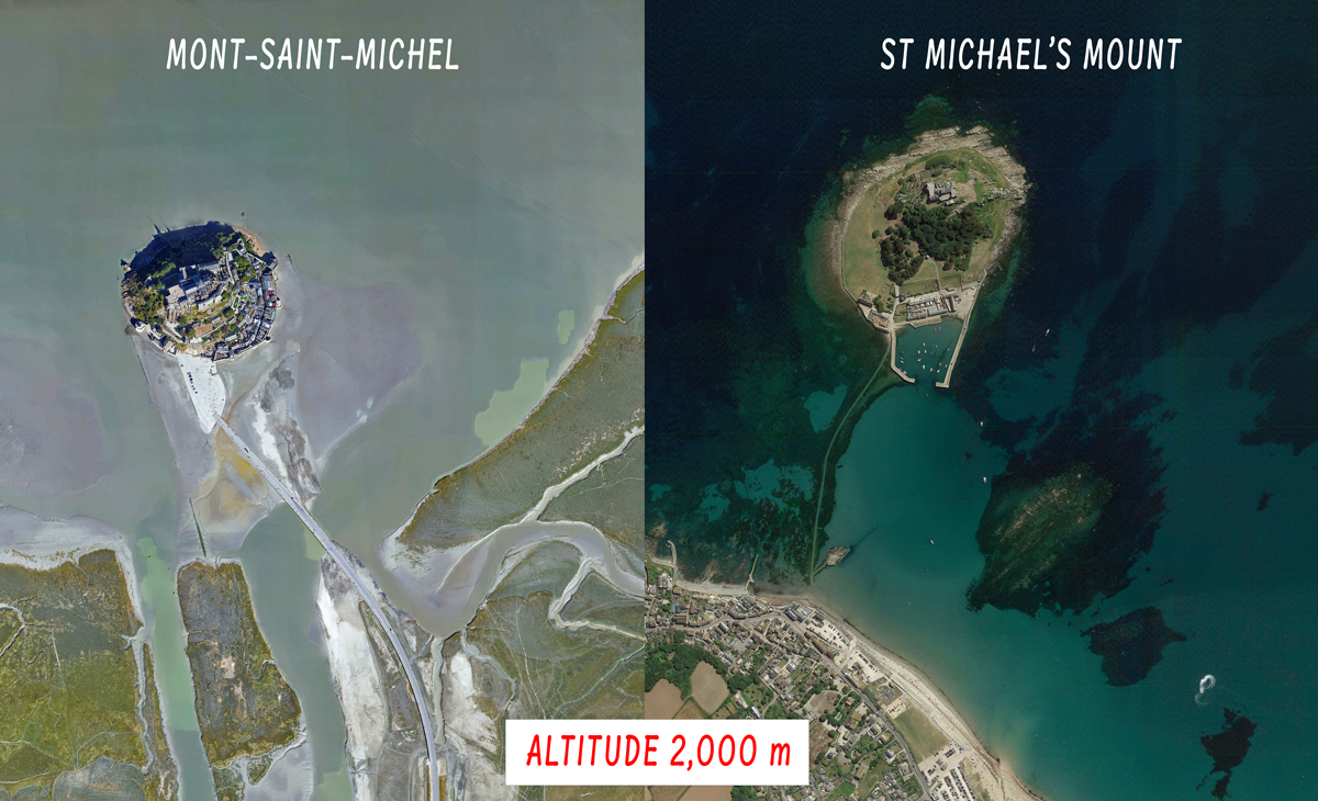 Mont-Saint-Michel - St Michael's Mount by Google Earth