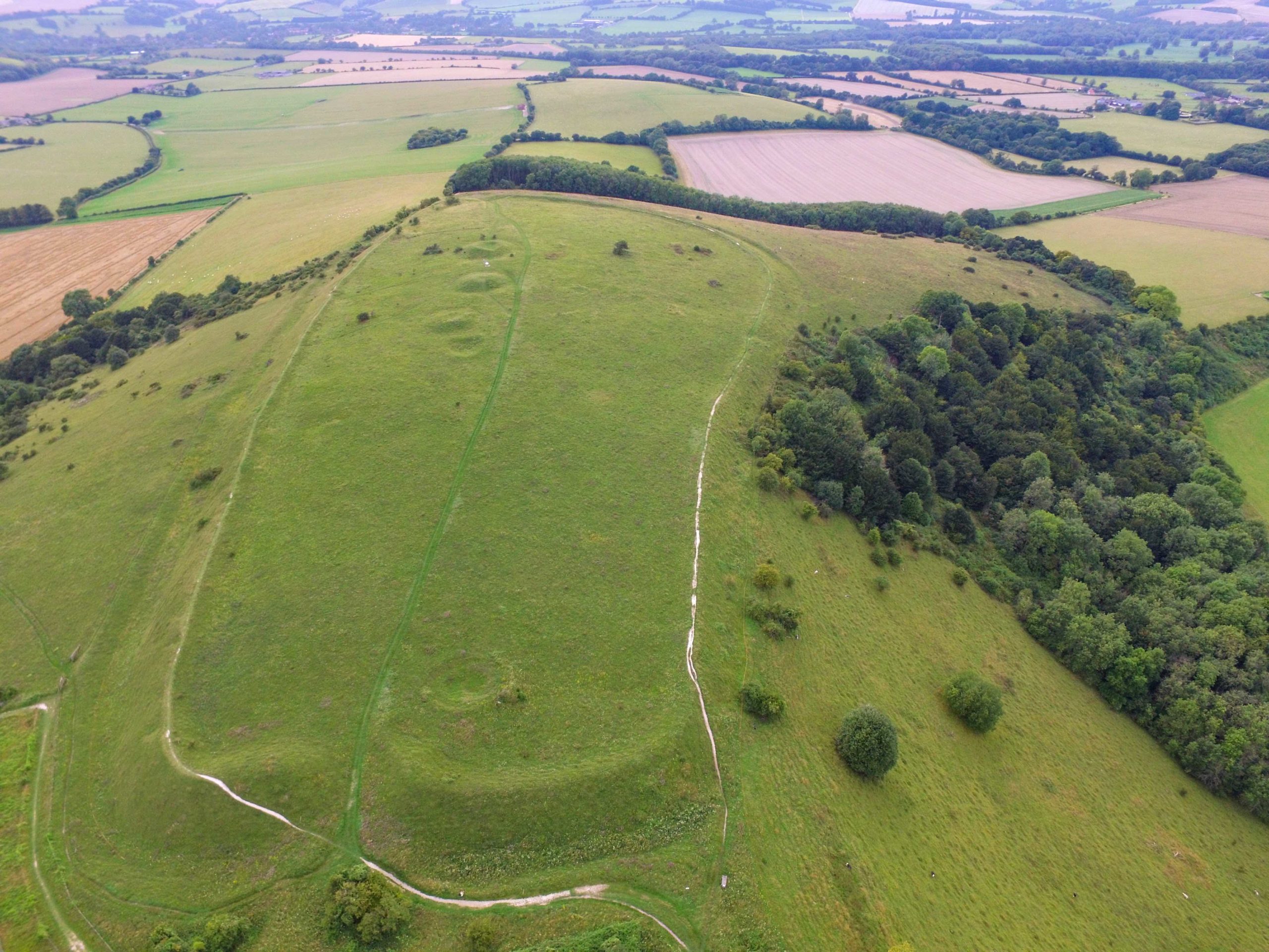 Old Winchester Hill from above © Hunanuk - licence [CC BY-SA 4.0] from Wikimedia Commons