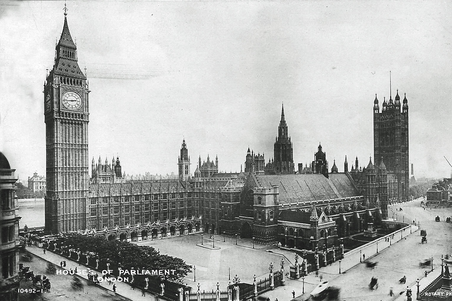 Le Palais de Westminster vers 1912-1913
