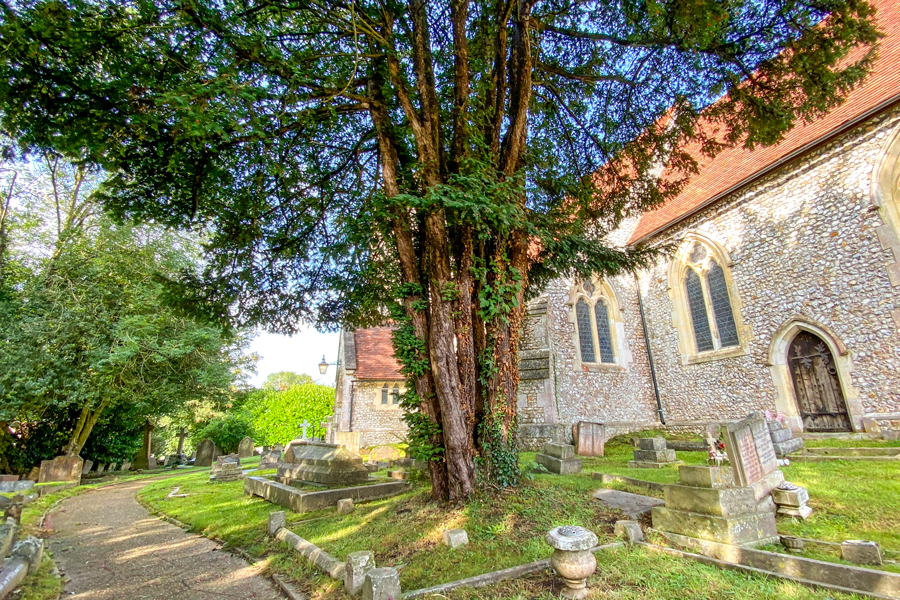 If du cimetière de l'église de Purbrook (Hampshire) © French Moments