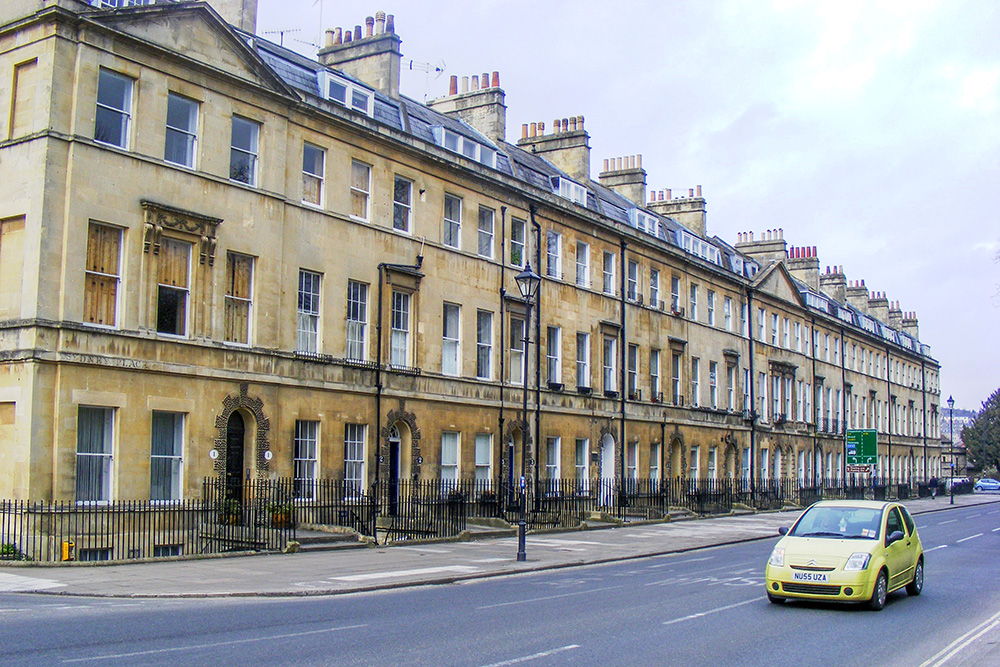 Sydney Place Bath. Photo by Rodw - Public Domain from Wikimedia Commons