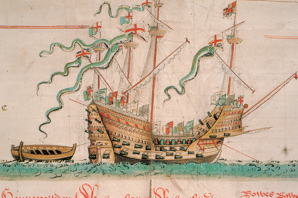 Mary Rose by Anthony Roll. Public Domain via Wikimedia Commons Mary Rose by Anthony Roll. Public Domain via Wikimedia Commons