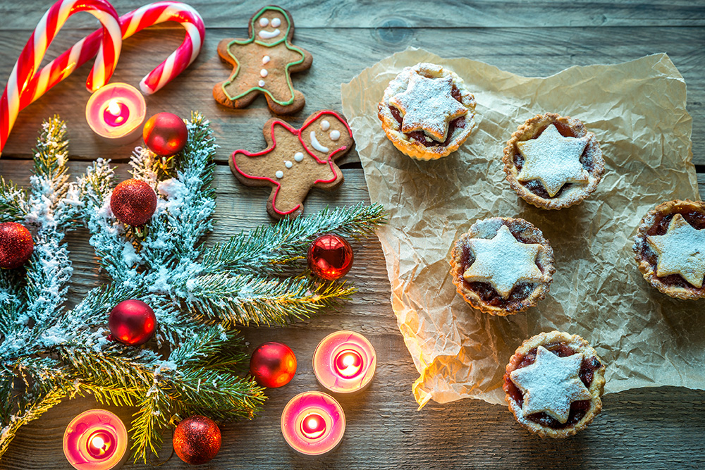 decorated-christmas-tree-branch-with-holiday-pastr-2025-03-08-12-33-07-utc Mince pies. Photo via Envato Elements