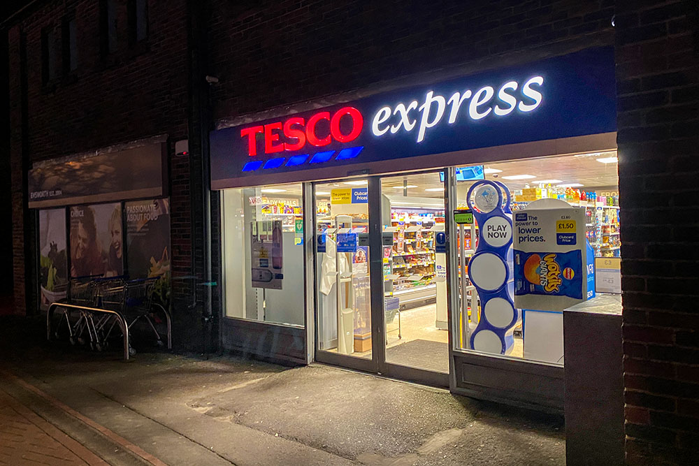 Tesco Express by Night